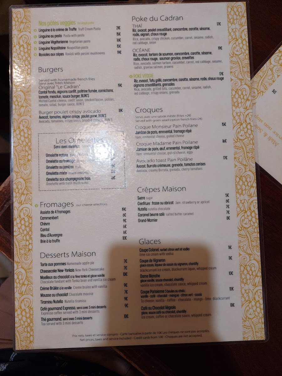 Menu Cafe Du Cadran-10